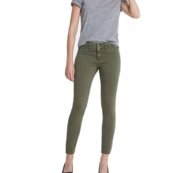 Adriano Goldschmied Khaki Army Green Boho Indie Skinny Jeans Size 26 Preppy - Picture 3 of 14